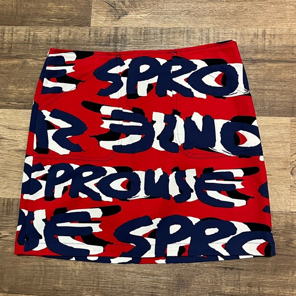 Stephen Sprouse Dresses & Skirts - Stephen Sprouse 20th Anniversary Collection Stylish Red Graphic Skirt Size 6